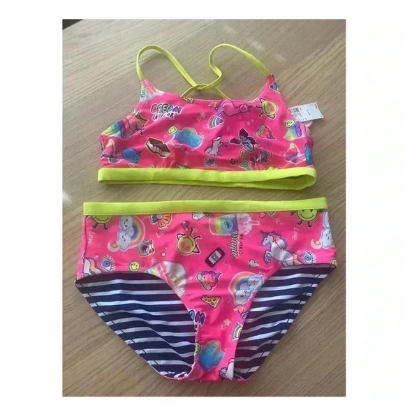 🆕Justice Reversible Swimsuit Girl  Size 18🆕 - Picture 2 of 7